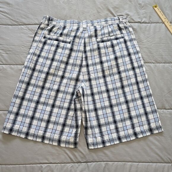 ECKO UNLTD Men's Dark and Light Blue Plaid Classic Relaxed Fit Cotton Shorts 38 - Picture 2 of 11